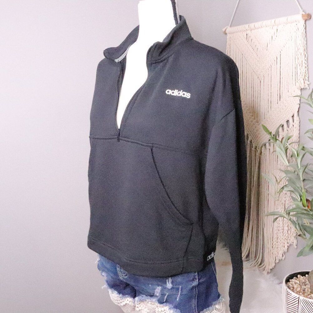 Adidas‎ | Quarter Zip Athletic Sweatshirt Medium